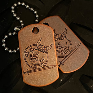 Viking Warrior "Ham the Great" (Cu) HATE Tag